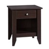 Shoal Creek Nightstand with Drawer & Storage Shelf - Jamocha Wood - Sauder: Laminated Particle Board, Rectangular Design - 2 of 4