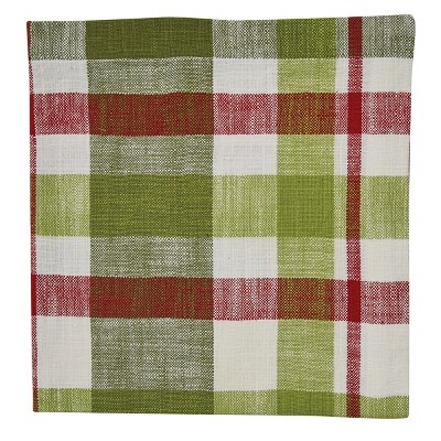 Split P Winter Bliss Plaid Napkin Set - Green