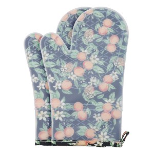 REGALWOVEN Set of 2 floral style with gripping of heat resistant waterproof easy to clean for kitchen baking and cooking Oven Mitts - 1 of 4
