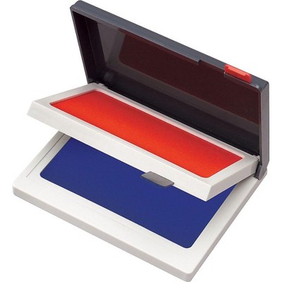 Cosco Two-Color Felt Stamp Pads Red/Blue 2 090429