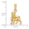 Black Bow Jewelry 14k Yellow Gold Polished 2D Boston Terrier Pendant - 4 of 4