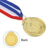 Unique Bargains Zinc Alloy Corrosion-resistant Strong Durable Award Medals Gold Silver Bronze 6 Pcs - 4 of 4
