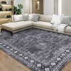 Machine Washable Area Rug Modern Carpet Non-Slip Rug - 3 of 4
