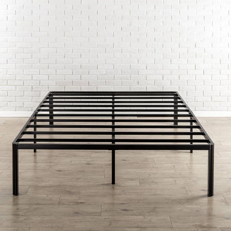 16" Van Metal Platform Bed Frame with Steel Slat Support Black - Zinus, 1 of 8
