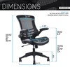Techni Mobili Stylish Mid-Back Mesh Office Chair with Adjustable Arms, Black - 4 of 4