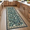 Coucheta Farmhouse Washable Non Slip Vintage Botanical Area Rugs, Low Pile Stain-Resistant Carpet for Living Room & Bedroom,Multiple Sizes and Colors - 3 of 4