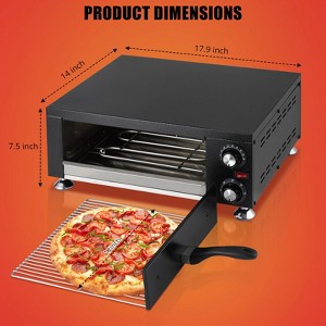 1100W Countertop Electric Pizza Oven,Stainless Steel Pizza Oven Maker with Timer & Removable Tray for Home, Kitchen & Restaurant - 1 of 4