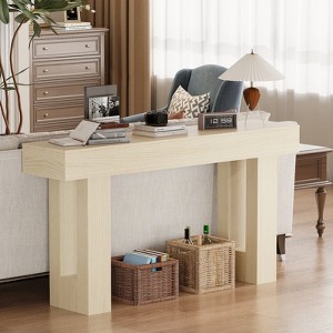 63-Inch Farmhouse Entryway Table for Entrance, Hallway, Living Room - 1 of 4