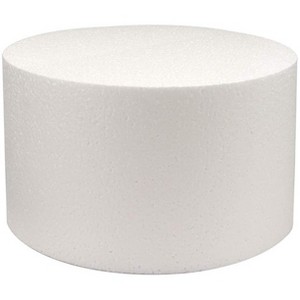 O'Creme Round Cake Dummy for Display Decorating, Styrene - 6" High - 1 of 4