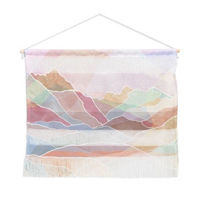 Sewzinski Pastel Mountains Fiber Wall Hanging - Society6