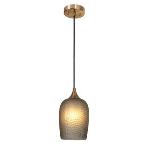 LNC Apphia 1-Lights 5.9" Modern Luxury Wine Cup Mini Kitchen Island Lights, Brass and Gray - 1 of 4