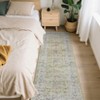 Machine Washable Rug Vintage Floral Rug Distressed Oriental Rug with Non Slip Backing, Low Pile Thin Soft Carpet - 3 of 4
