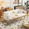 MOONMISS Polyester Sofa Set Loveseat Sofa with Metal Feet , 65"Convertible Futon loveseat - 3 of 4