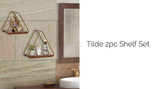 2pc Tilde Triangle Accent Shelf Set - Kate & Laurel All Things Decor, 2 of 7, play video