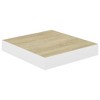 Wall Shelf Set of 2 Oak and White Honeycomb MDF, metal Small - 4 of 4