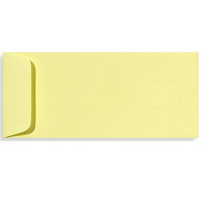 LUX 4 1/8" x 9 1/2" #10 70lbs. Open End Envelopes Lemonade Yellow EX7716-15-50