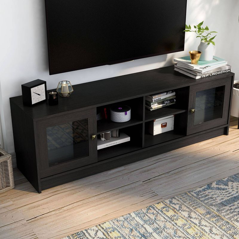 24/7 Shop At Home Jenny Modern TV Stand for TVs up to 70&#34; Espresso, 6 of 14