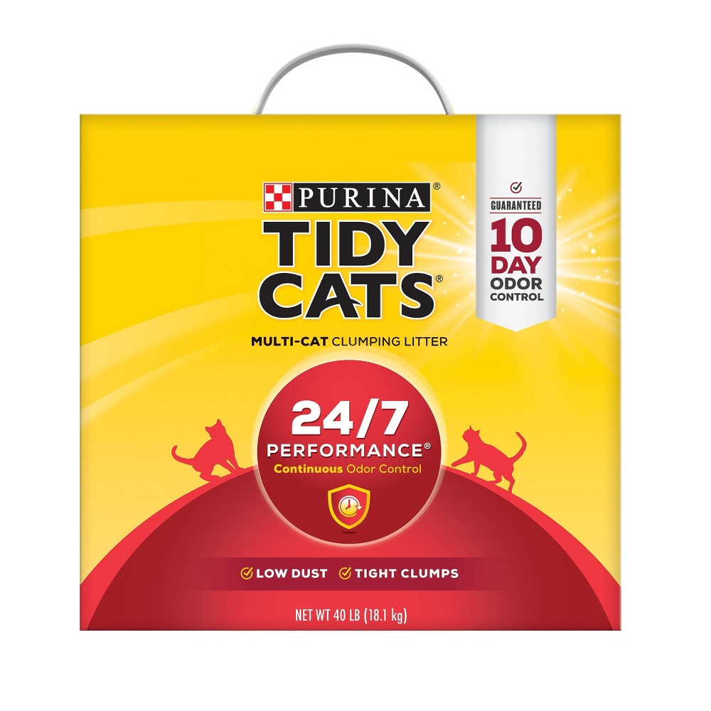 Purina Tidy Cats 24/7 Performance Clumping Cat Litter for Multiple Cats - 40lbs