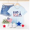 Simply Sage Market Women's USA Eiffel Flag Short Sleeve Graphic Tee - 3 of 4