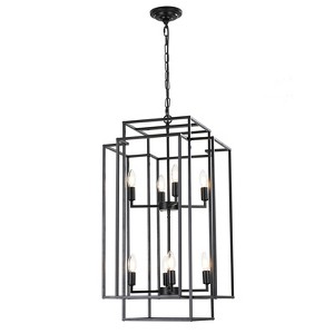 Airsurfer 18" 8-Light Geometric Chandelier - Industrial Adjustable Pendant for Dining/Living Room (No Bulbs) - 1 of 4