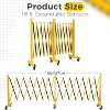 Expandable Metal Barricade, Adjustable Safety Barrier with Wheels, Folding Traffic Fence for Crowd Control, Portable & Heavy-Duty Construction Gate - 2 of 4