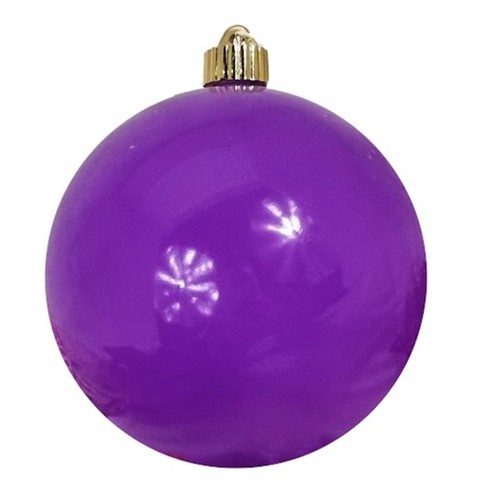 Christmas by Krebs - Plastic Shatterproof Ornament Decoration - Shiny Lilac, 6 inch (150mm) Diamond