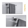Itopfox 4 Piece Bathroom Hardware Set Stainless Steel Square Towel Bar Towel Holder Toilet Paper Holder Towel Hook 16 Inch Wall Mounted - 3 of 4