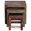 3pc Reclaimed Wood Nesting Tables Natural - Timbergirl - image 4 of 4