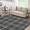 Checkered Area Rug – Non-Slip Machine Washable Low Pile Farmhouse Rug for Living Room/Bedroom/Dining Room - 4 of 4