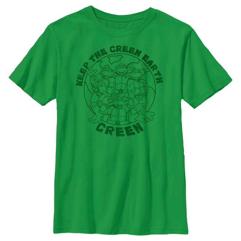Boy's Teenage Mutant Ninja Turtles Keep the Earth Green T-Shirt, 1 of 5