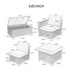 Sapphtopaz Patio Furniture Set Wicker Woven Outdoor Conversation Chairs with Cushions and Square Coffee Table for Outdoor, Terrace - 4 of 4