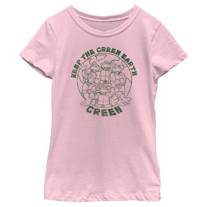 Girl's Teenage Mutant Ninja Turtles Keep the Earth Green T-Shirt - 1 of 4