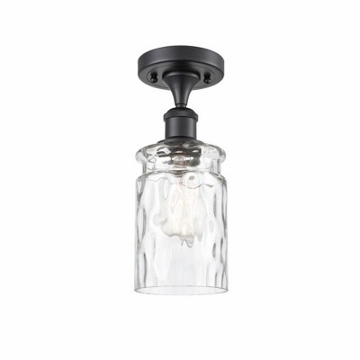 Candor - 1 Light Semi-Flush Mount In Industrial Style-13 Inches Tall and 4.75 Inches Wide