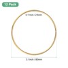 Unique Bargains Metal Electroplating Macrame Crafting Crafts Hoop 12 Pcs - 3 of 4