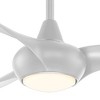 65" Minka Aire Modern 3 Blade Indoor Ceiling Fan with LED Light Remote Control Silver for Living Room Kitchen Bedroom Family Home - 3 of 4