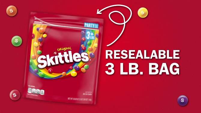 Skittles Original Party Size Chewy Candy - 50oz, 2 of 8, play video