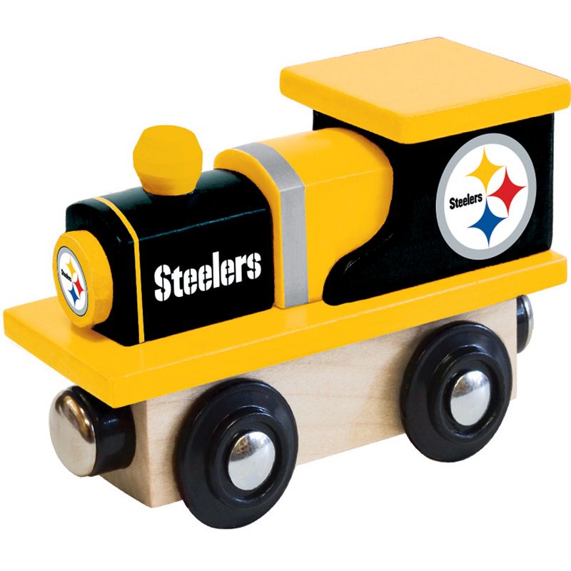 MasterPieces Officially Licensed NFL Pittsburgh Steelers Wooden Toy Train Engine For Kids, 2 of 7