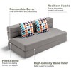 ARTPLAN Fold Sofa Bed-Sleeper Single with Pillow,Futon Sleeper Chair Guest Bed with Washable Linen Cover, Foldable Mattress for Living Room, - 3 of 4