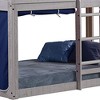 Donco Kids Deer Blind Twin Over Twin Rustic Grey House Bunkbed With Blue Tent - image 3 of 3