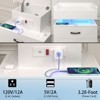 Lyngins 2 Drawers Nightstand,End Table with Adjustable LED Strip Light for Bedroom,Living Room,White - 4 of 4