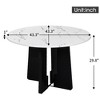 Sapphtopaz Round Dining Table Kitchen Table 43.25" Modern Minimalist Wooden Dining Table for Dining Room - 3 of 4