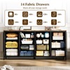 14 Drawer Dresser TV Stand, Built-In Power Outlets & USB Ports, 63" W Long Wide Chest of Drawers, Fabric Storage Organizer Drawer Unit - 3 of 4