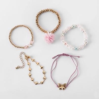 Girls' 5pk Butterfly Bracelet Set - Cat & Jack™