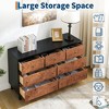 5 Drawers Dresser for Bedroom, 46" Tall Modern Chest of Drawers with Vintage Circle Handle w/Curved Profile Design, Wood Dresser for Bedroom - 3 of 4