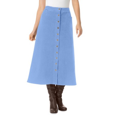 Woman Within Corduroy Skirt