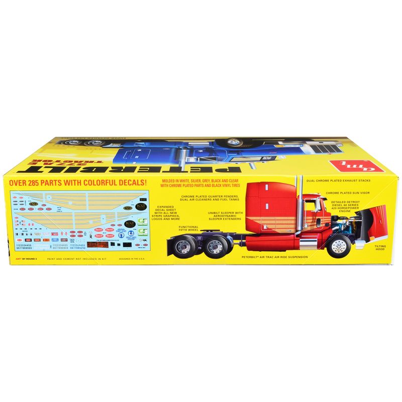 Skill 3 Model Kit Peterbilt 377 A/E Truck Tractor 1/24 Scale Model by AMT, 2 of 4