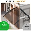 VINGLI Window Awning Door Canopy Exterior, 35" x 115" Awnings for Doors Polycarbonate Cover Patio Door Awning Rain Snow (Brown Board & Black Bracket) - 3 of 4
