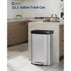 21 Gallon (80L) in Home Metal Recycling Bin Kitchen Stainless Steel Recycling Bin with Liner Rim, Rear Handle, for Office Home Kitchen Garbage - 4 of 4