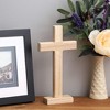 Juvale Unfinished Wood Home Decor Standing Table Cross (3 Pack) - 4 of 4