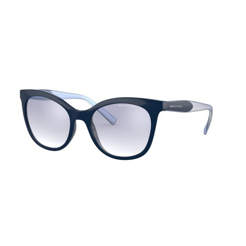 Armani Exchange Ax4094s 54mm Female Cat Eye Sunglasses Clear Gradient Light  Blue Mirror Silver Lens : Target